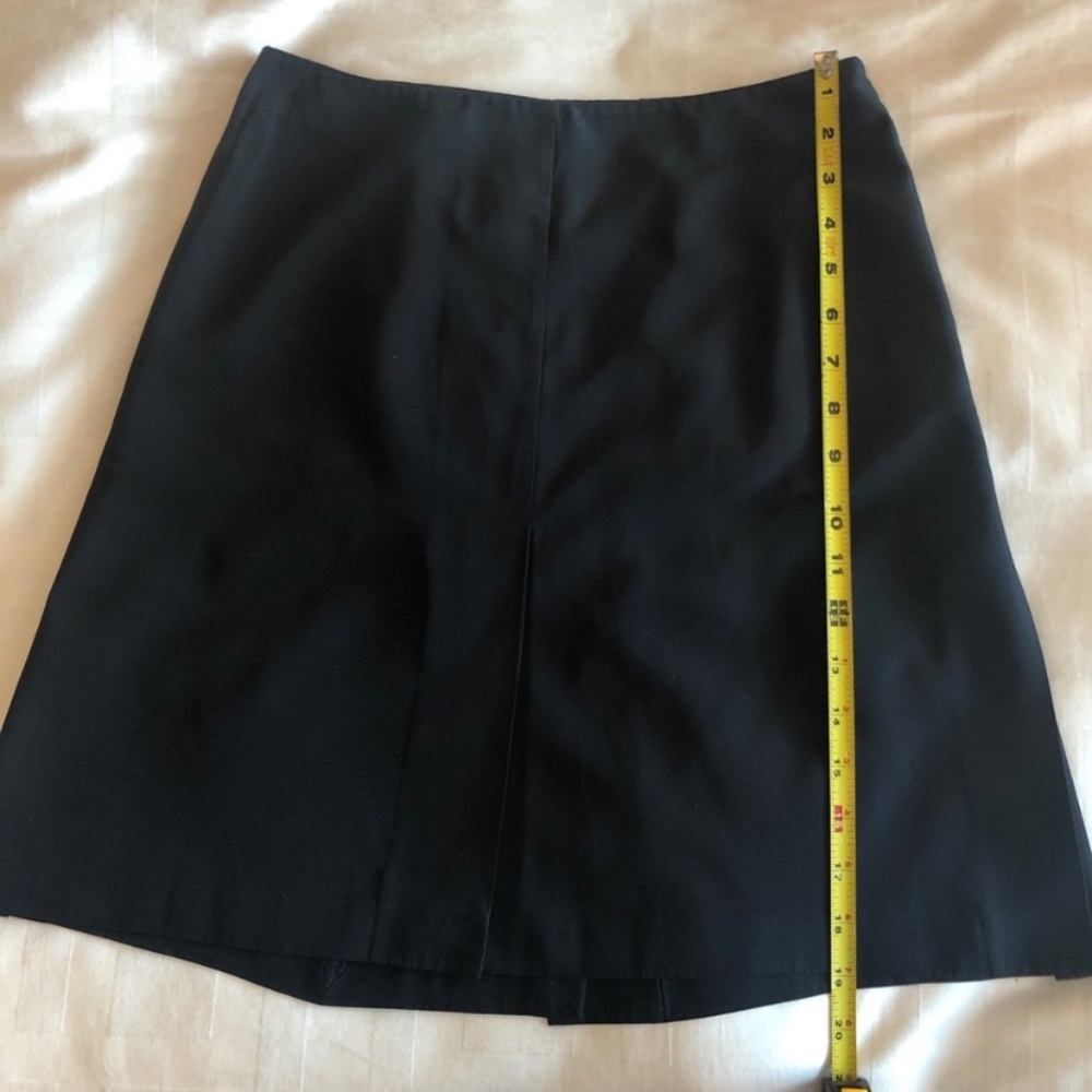 PRADA 100% Silk Black Slit Skirt
